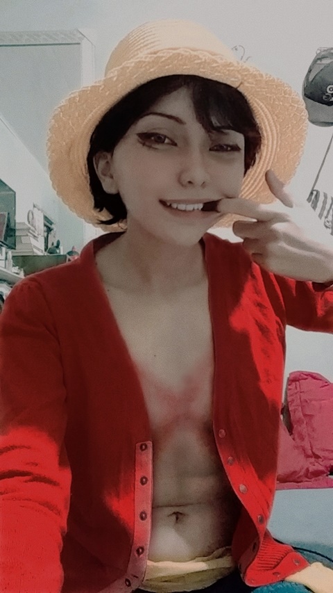 Cosplay improvisado de Luffy ❤ (One Piece)