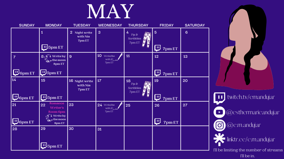May streaming calendar