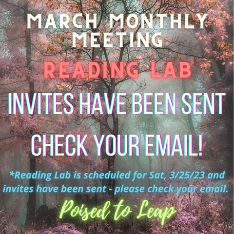 Reading Lab | Saturday, Mar. 25, 2023 @2:30 PM EST