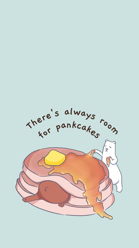 Bears Love Pancakes Phone Wallpaper