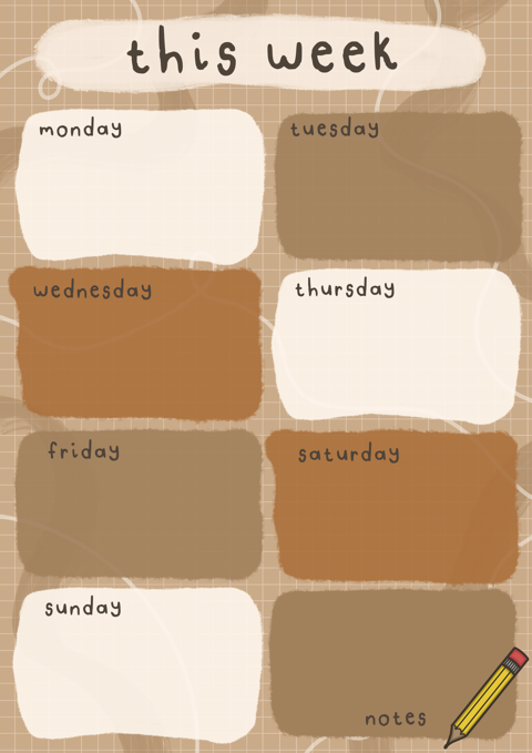 ♡ week schedule ♡ 