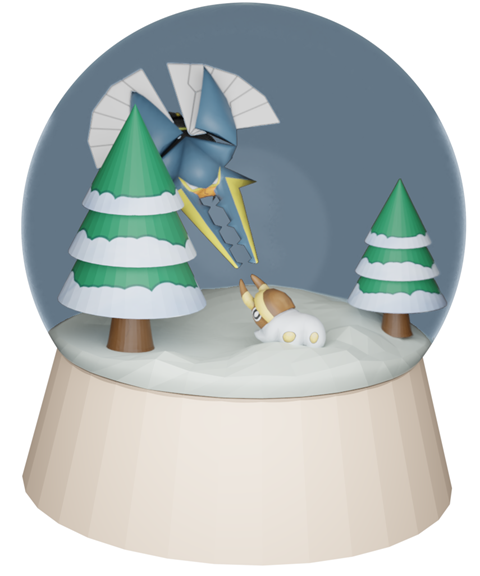 Grubbin Snow Globe