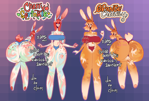 Cherry Sprinkle and Orange Creamy Collab Adopts ♥