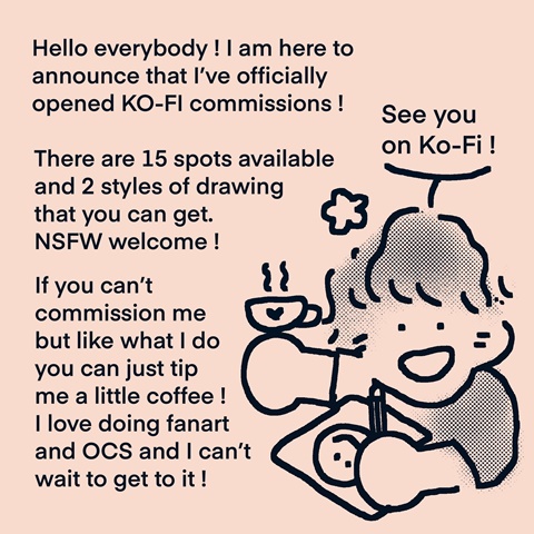You can now commission me on Ko-Fi !