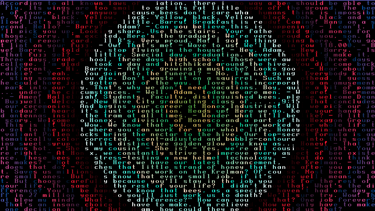 ASCII Art Engine Color Test