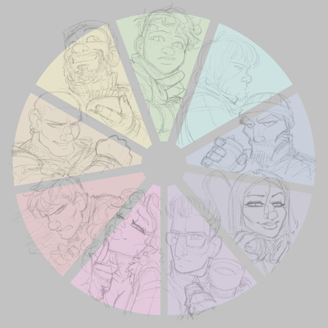 Color Wheel Challenge with TDPI characters! (WIP)