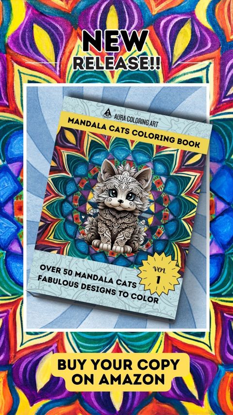 Mandala Cats Coloring Book