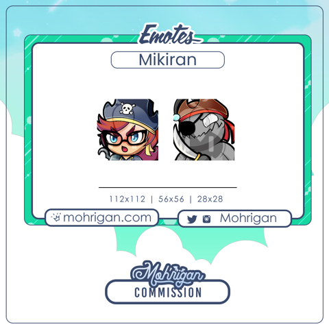 Pirate Emotes Commission | Mikiran