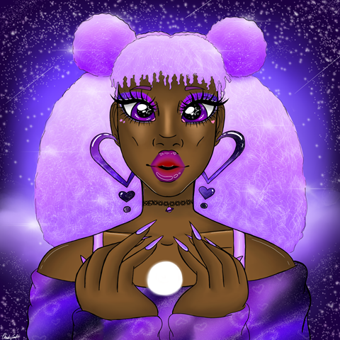 Purple Galaxy Girl||Purple Girl