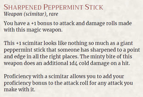Sharpened Peppermint Stick