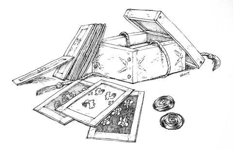 Unnamed Game Card Set - ink sketch