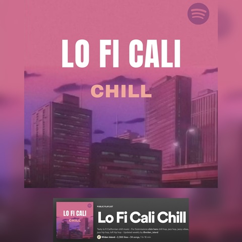 New cover Art for my Lo Fi Cali Chill Playlist