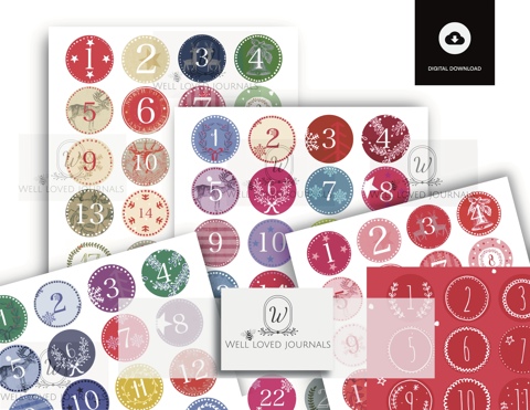 Advent Numbers, digital download - Well Loved Journals's Ko-fi Shop ...