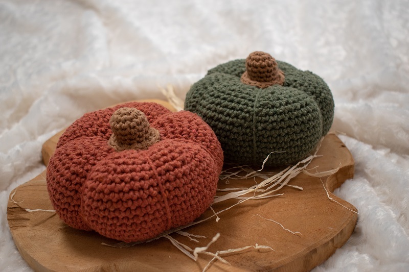 Crocheted pumpkins
