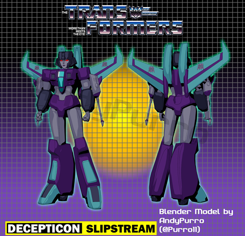 Transformers G1 Styled Slipstream [Blender Model]