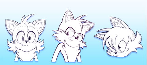 Tails Headshot Sketches