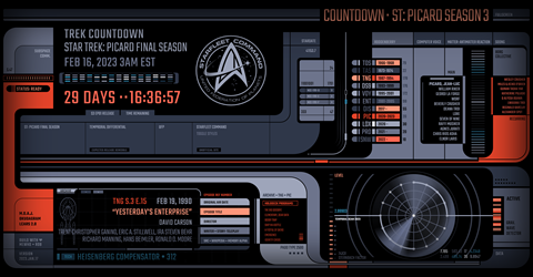 Trek Countdown page