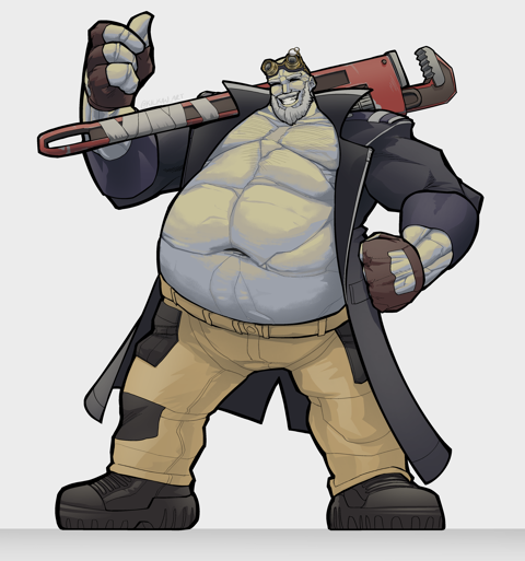 Friendly rock mechanic at your service (commission)