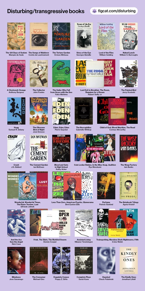 Dark, disturbing, and transgressive fiction
