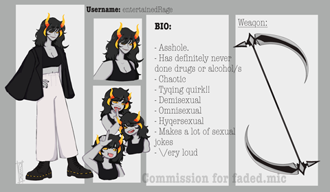 Commission ref sheet for faded.mic (Discord)