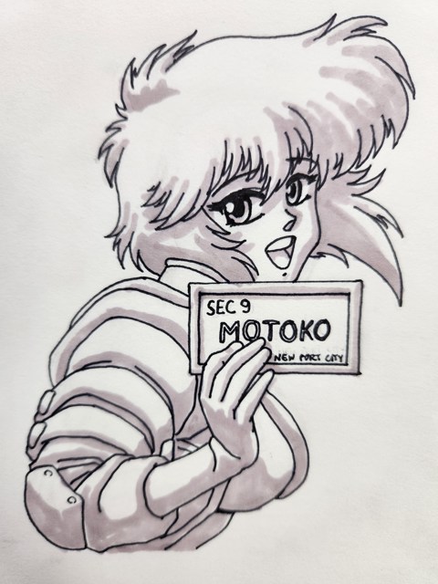 Inktober 2023: Motoko Kusanagi
