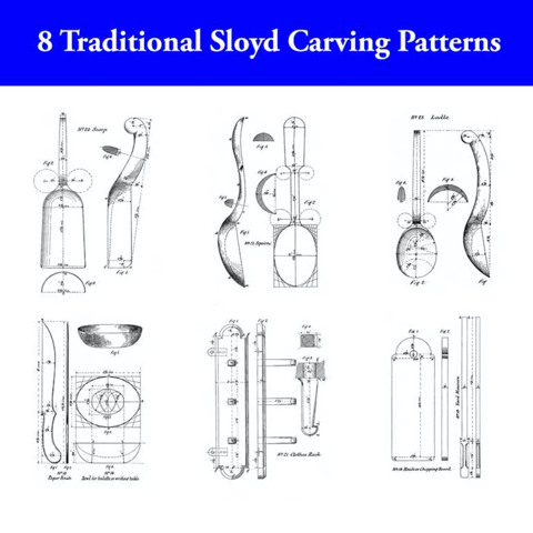 8 Traditional Sloyd Carving Patterns