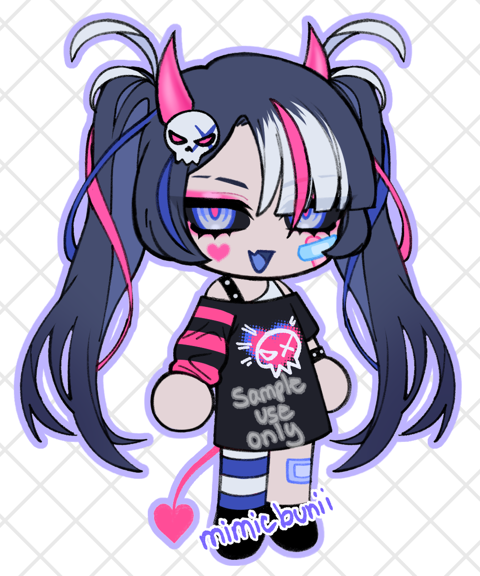 [adoptable] goth demon girl - mimicbunii's Ko-fi Shop - Ko-fi ️ Where ...