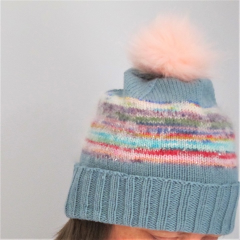Magpie Hat, free pattern on Ravelry