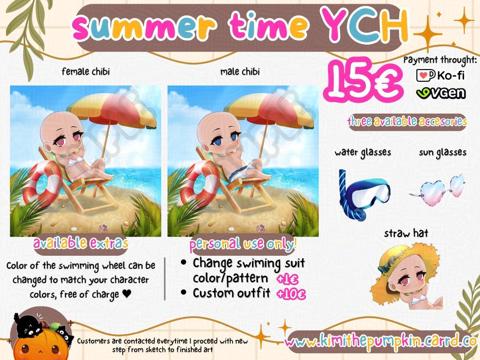 Summer Chibi YCH commissions 