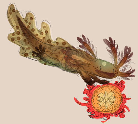 August Sticker Sketches 2: Axolotl