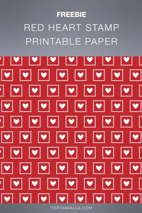 BLOG FREEBIE: Red Heart Stamp Printable Paper