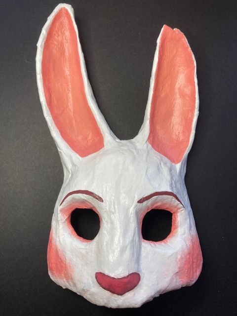 Papier-mâché Rabbit Mask