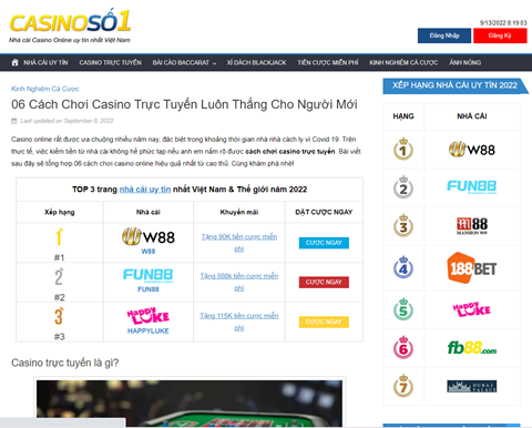 Top 6 cách chơi Casino trực tuyến hay nhất giúp ng