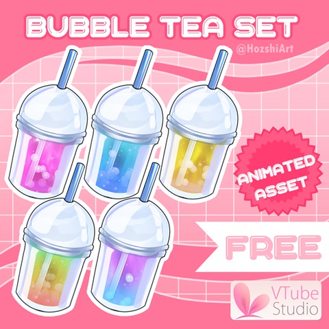 [FREE VTUBER ASSET] Animated Bubble Tea - Hozshi Art's Ko-fi Shop - Ko ...