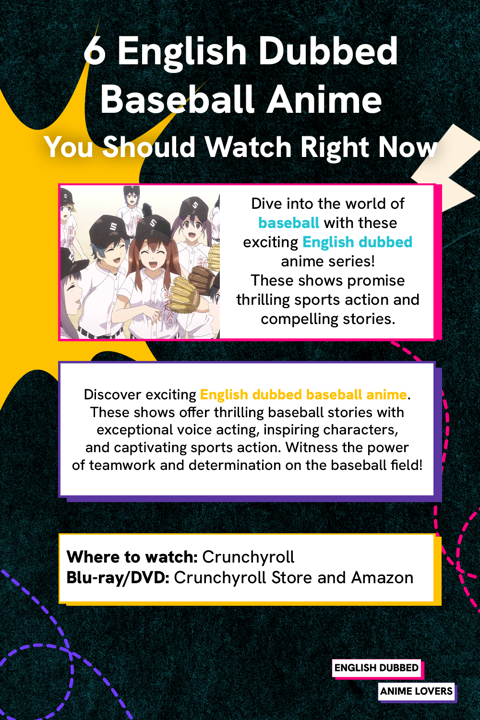 6 English Dubbed Baseball Anime 
