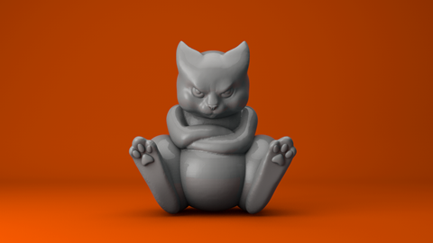 Angry Cat is now free on thingiverse! 
