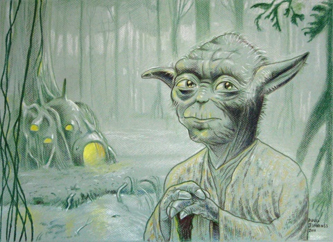 Yoda Portrait for Star Wars Day! 