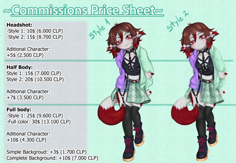 Comission Sheet Reference