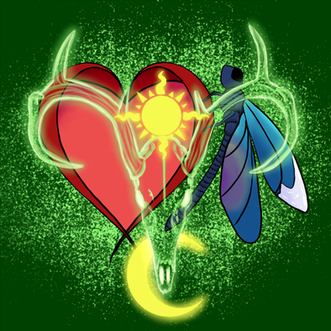 Dragonfly heart commission
