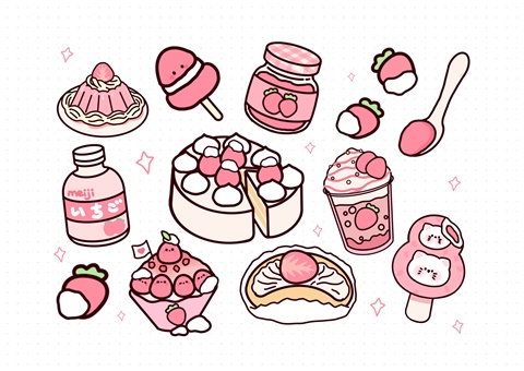 Kawaii Japanese Snacks Digital Stickers - Omelette 's Ko-fi Shop - Ko-fi ❤️  Where creators get support from fans through donations, memberships, shop  sales and more! The original 'Buy Me a Coffee