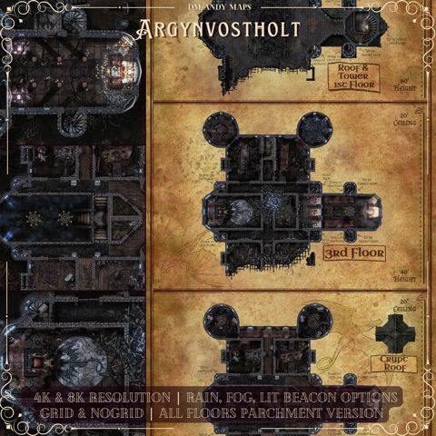 Updated Argyvnostholt w/ All Floors Parchment Map!