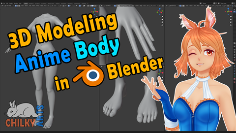 [Blender 3D] [VTuber] Modeling Anime Girl Body