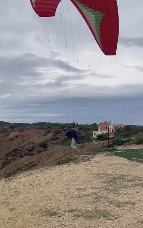 Paragliding the Cliffs of Praia da Gralha