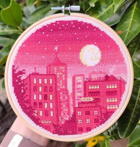 Pink Cityscape design completed!