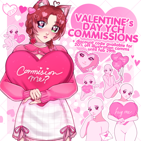 Valentine's YCH commissions on VGen!
