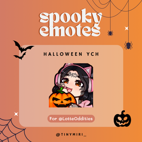 𖠗 🎃 ࣪˖ Spooky Halloween Emote Pumpkin Themed