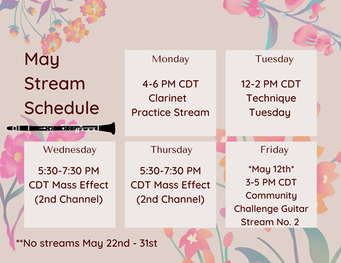 May Stream Schedule!