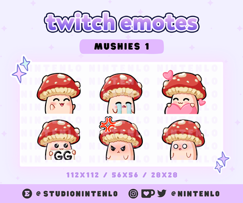 Cute Mushroom Emotes