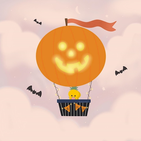Pumpkin hotair balloon 🎃