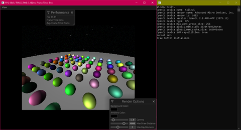 Last working version of the OpenCL Ray Tracer